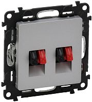 Розетка аудио без рамки Legrand Valena Life 2-м. алюминий картинка